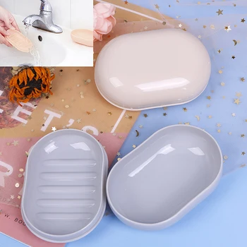 

Two Layered Bathroom Soap Dish Plate Case Home Shower Travel Holder Container Soap Plastic Soap Boxes Dispenser Soap Rack