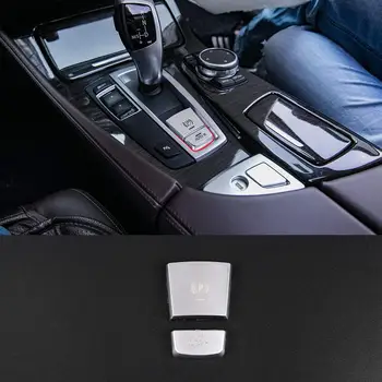 

ABS Silver Car Electronic Handbrake AUTO H P Button Cover Trim For BMW 5 Series GT 2010-2017 6 7 Series X3 X4 X5 X6 2009-2018