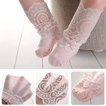 

Baby Lace Pile Socks For Girls Mesh Breathable Spring And Summer Socks Girls Princess Socks For Toddlers Kids Long Socks