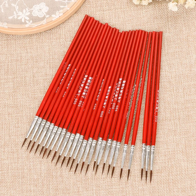 10 PCs/Set Fine Hand Painted Thin Hook Line Pen Art Supplies Durable Nylon  Brush Acrylic Paint Drawing Art Pen School Stationery