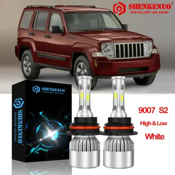 

9007 HB5 LED Headlight Bulbs 6000K Super Bright For Jeep Liberty 2002-2007