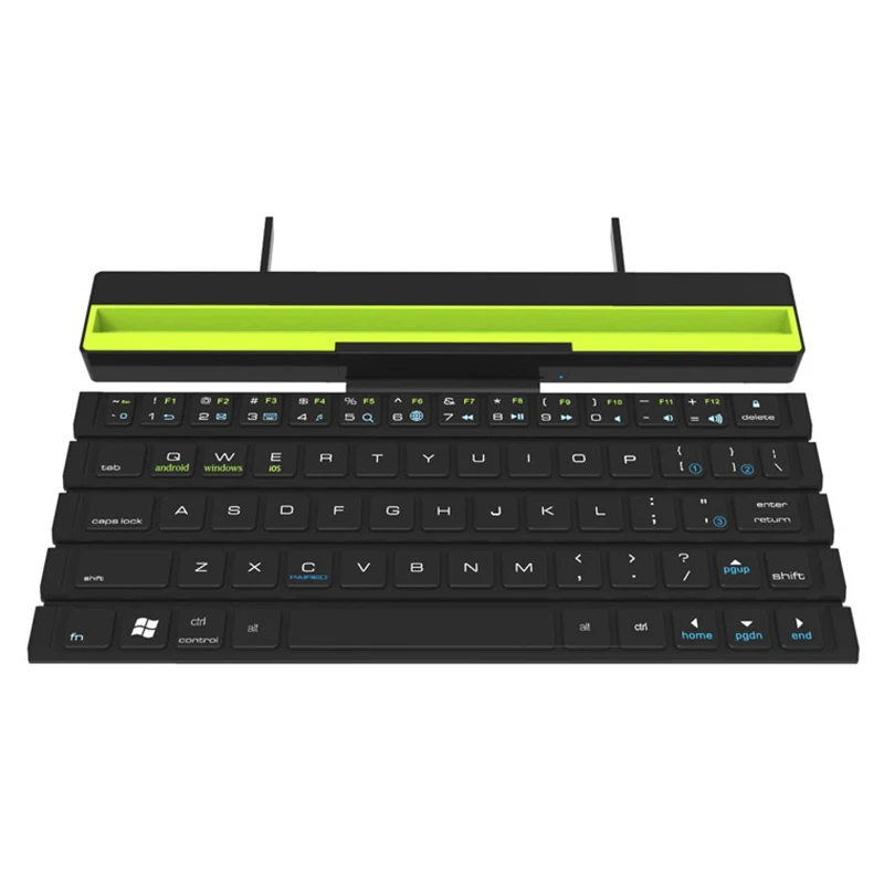 

Multifunction Wireless Bluetooth Keyboard with Holder Foldable Universal Mobile Phone Tablet IPAD Quick Response 252x46.8x28.8Mm