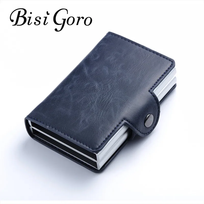 Bisi Goro 2019 font b Men b font And Women Business Credit Card Holder Metal RFID