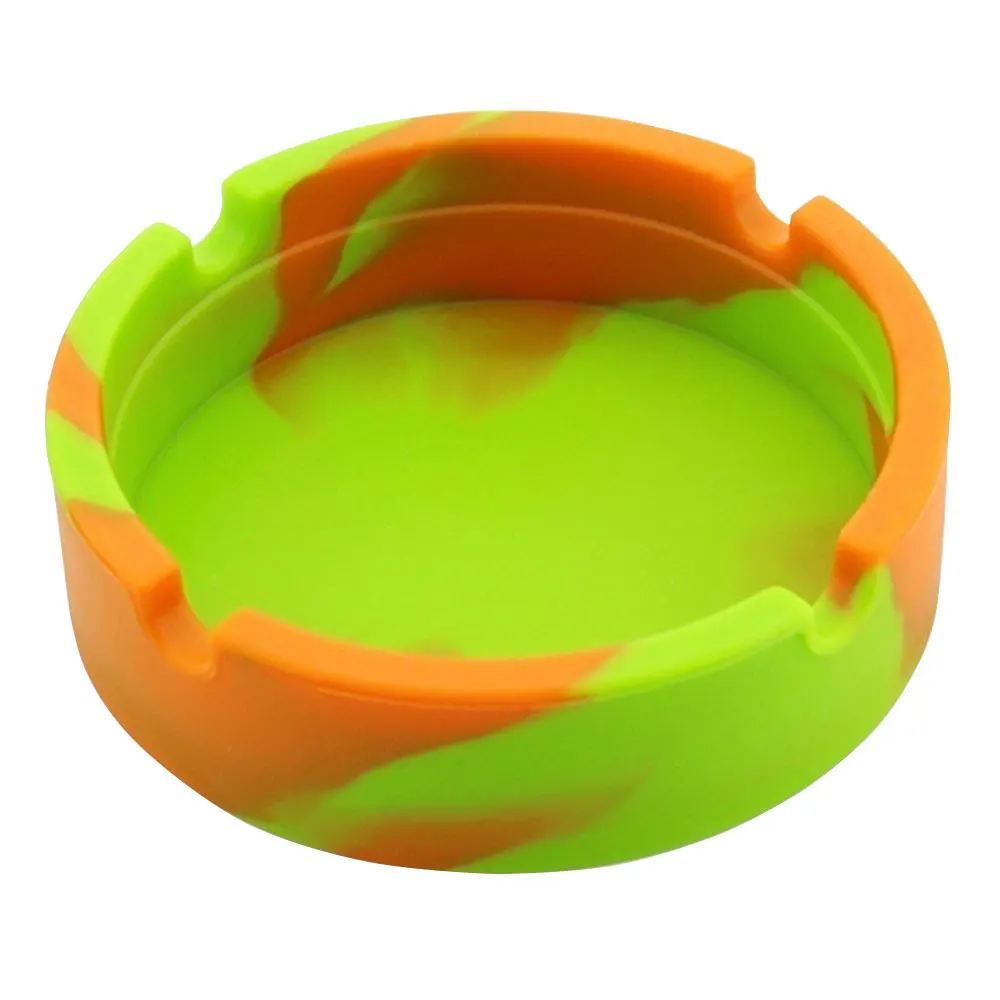 Фиолетовый Гибкая пепельница светящаяся пепельница силиконовая пепельница нежная портативная круглая термостойкая Мужская Легкая подставка - Цвет: Фиолетовый