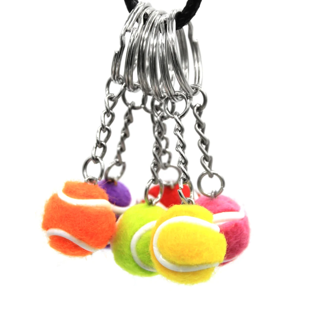 Badminton Tennis Racket Shape Widgets Creative Keychain Sports Mini Keys Chain Backpack Ornaments Gifts for Sports Lovers