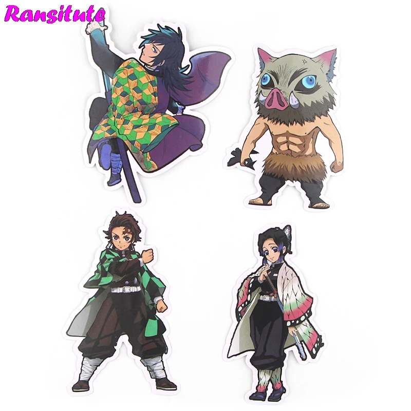 16 шт./компл. демон убийца: Kimetsu без Yaiba тапочки в виде персонажа аниме Стикеры Плакат Детская игрушка Стикеры ПВХ Водонепроницаемый весело Стикеры R719