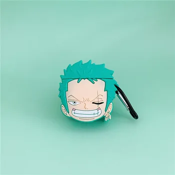 

One Piece Japanese Cartoon Roronoa Zoro 3D Soft Silicone Earphone Cases For Apple Airpods 2 1 Cute Cover Funda
