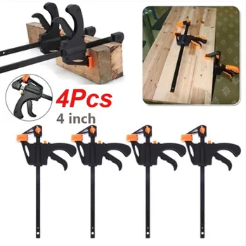 

1/2/4Pcs 4inch F Woodworking Clip Quick Grip Clamp Carpenter Tool Woodworking Tool DIY Hand Woodworking