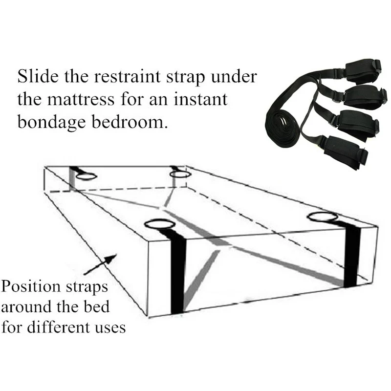 Sex Toys For Women Couples Under Bed BDSM Bondage Restraint System Fetish Adult Games Set Handcuffs Ankle Cuff Products Shop