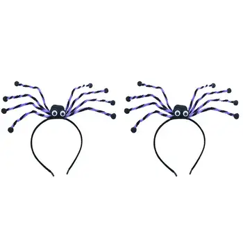 

2Pcs Halloween Headband Toy Creative Spider Hair Hoop Creative Party Headdress