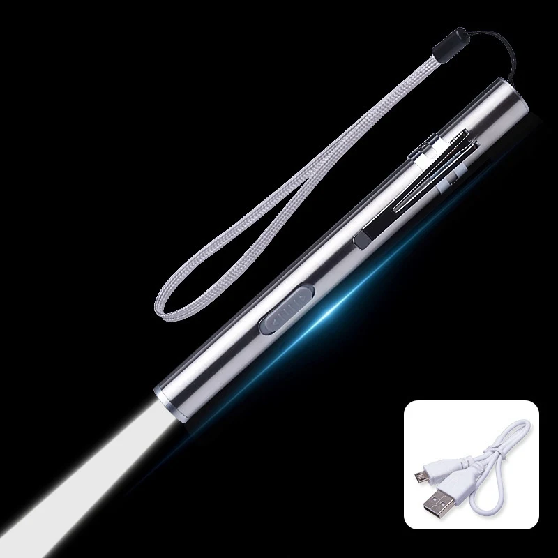 Мини Портативный зарядный USB светодиодный перезаряжаемый светильник маленький карманный фонарик ручка с лампочкой аварийный фонарик GMT601