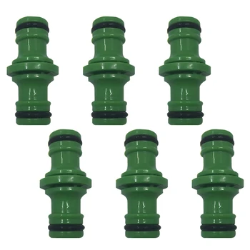 

6pcs Tube Hose Connector Pipe Joint Double Male Durable Multifunction Extender Accessories Universal Fitting Garden Watering