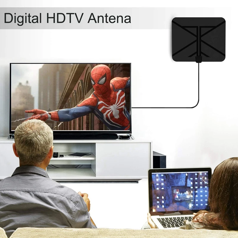 Hdtv Антенна внутренняя цифровая усиленная 60 км с усилитель переключателя сигнала усилитель 4K Hd 1080P Vhf Uhf все ТВ's Freeview местный