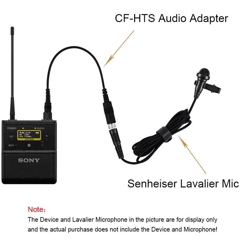 Canfon Audio Cable Adapter Lavalier Mic Input for Sennheiser Rode Saramonic Boya to Sony UWP V1D11D21 Wireless Microphone System