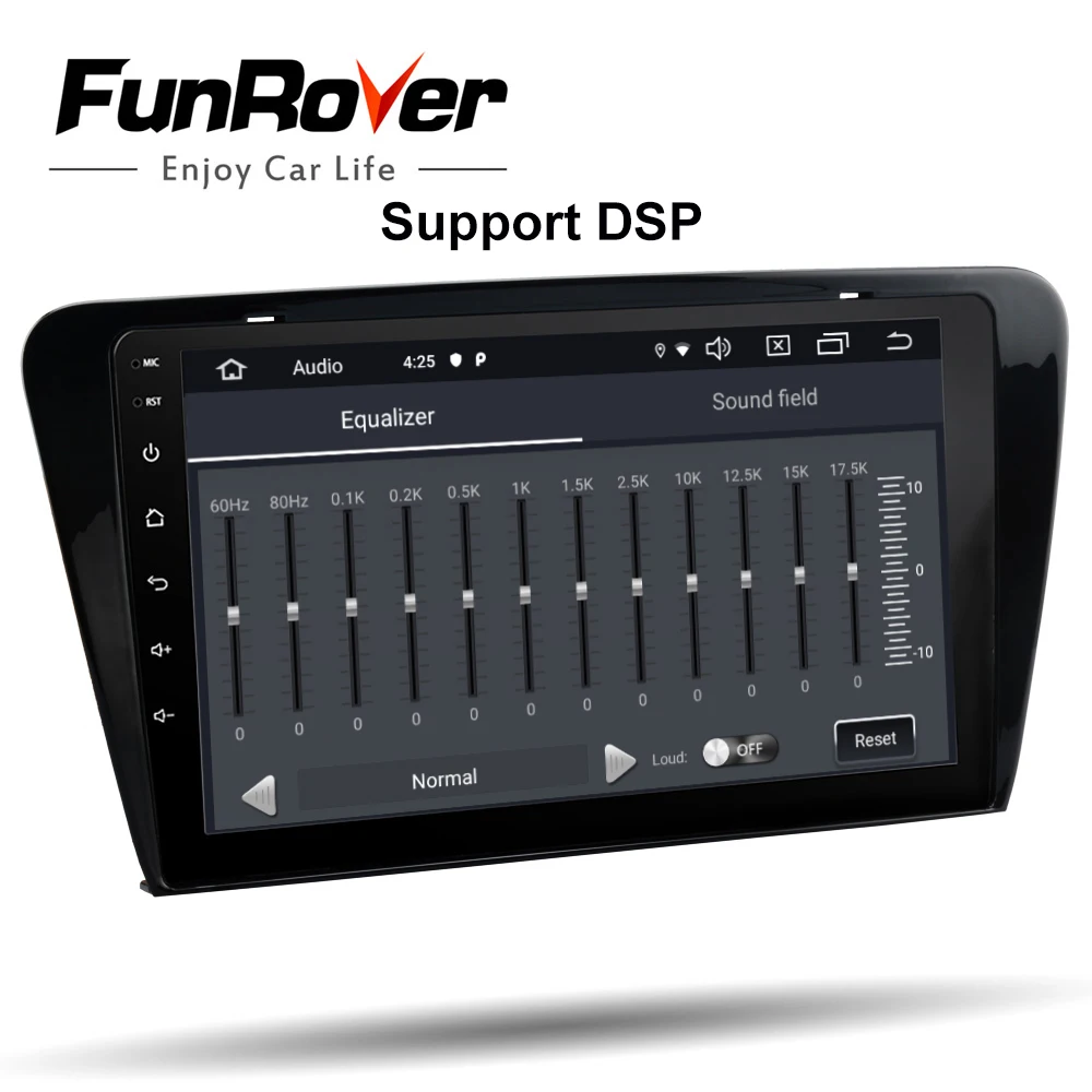 Top Funrover 2.5D+IPS 2 din Car radio Multimedia Android 9.0 car stereo dvd gps player For skoda octavia 2014+ navigation NO DVD RDS 3