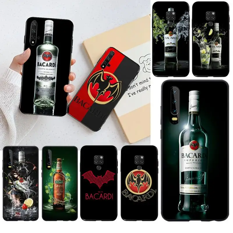 Мягкий чехол для телефона из ТПУ PENGHUWAN Bacardi Bat черный Huawei P30 P20 lite Mate 20 Pro P Smart 2019 |