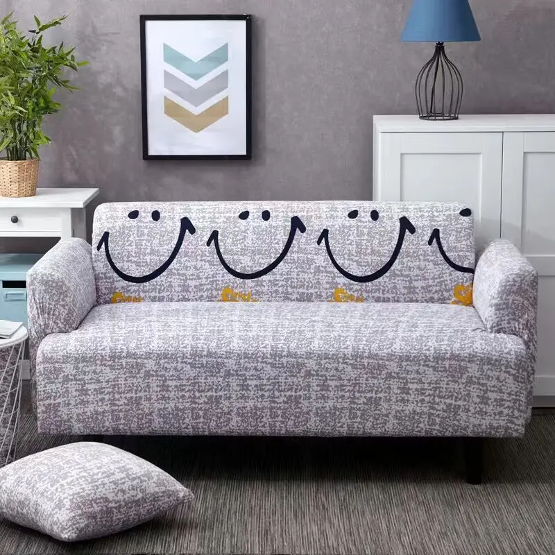

Elastic Sofa Cover for Living Room Funda Sofa Couch Cover Smile Sectional Armchair Slipcover Stretch Furniture Protected