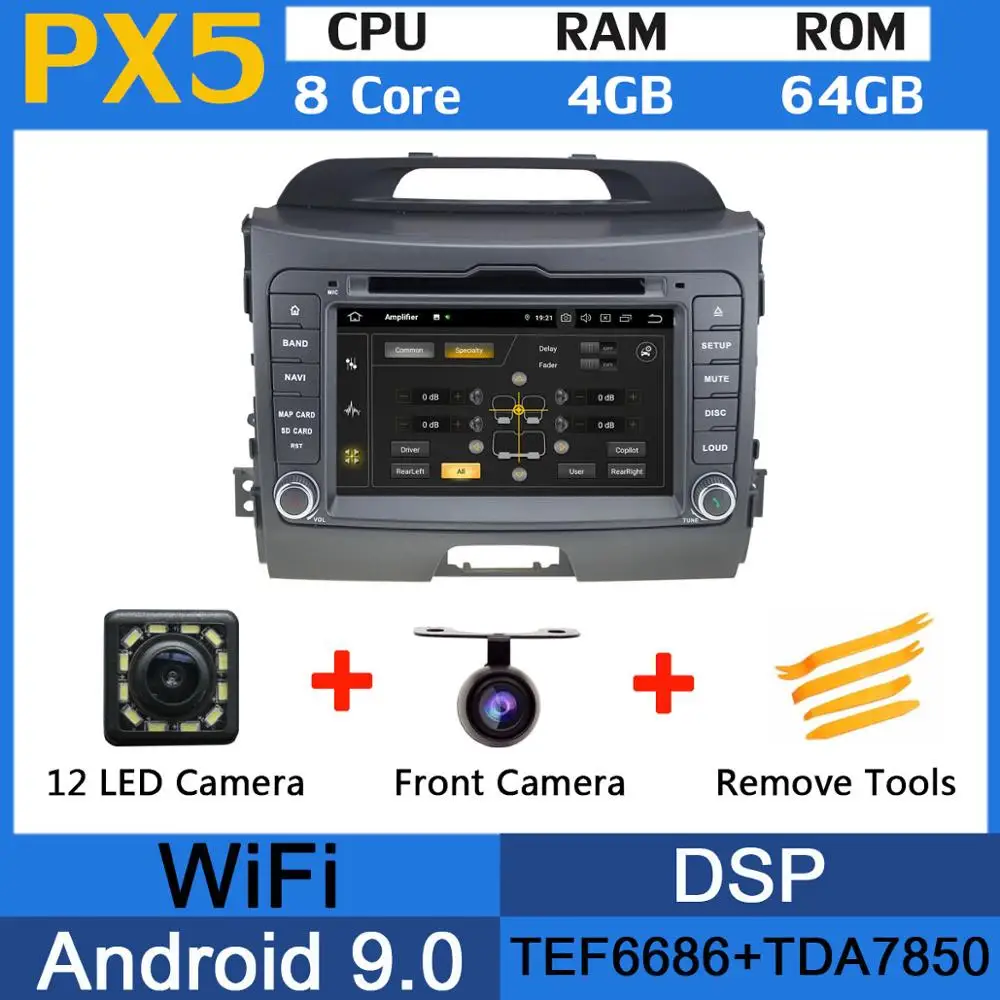 PX5 " Android 9,0 Восьмиядерный 5 USB порт Автомобильный dvd-плеер для Kia S порт возраст 2010 2011 2012 автомобильный Радио gps Мультимедиа DSP - Цвет: PX5