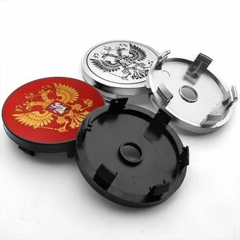 

4pcs56/60mm Car Wheel Center Hub Cap auto Rim refit Badge Creative Russia Eagle Decal Emblem sticker for Kia Renault Hyundai BMW