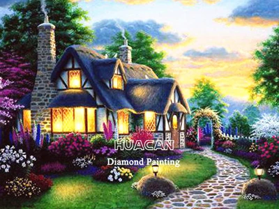 Huacan полный квадрат/круглый вышивка Дом стразами картины из алмазной живописи ферма Стразы Бриллиантовая мозаика пейзаж - Цвет: 960