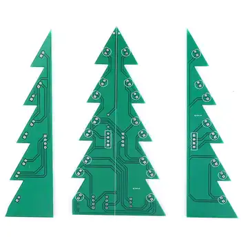 

led string light string 3&#8209 Dimensional Printed Circuit Board Module Christmas Tree LED DIY Kit with 3 Light Color