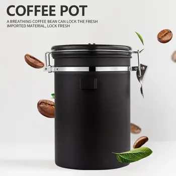 

Airtight Sealed Can Coffee Canister Sugar Tea Jar Date Keeper Storage Container Coffee Powder Organizer Cans Tea Caddy Tool