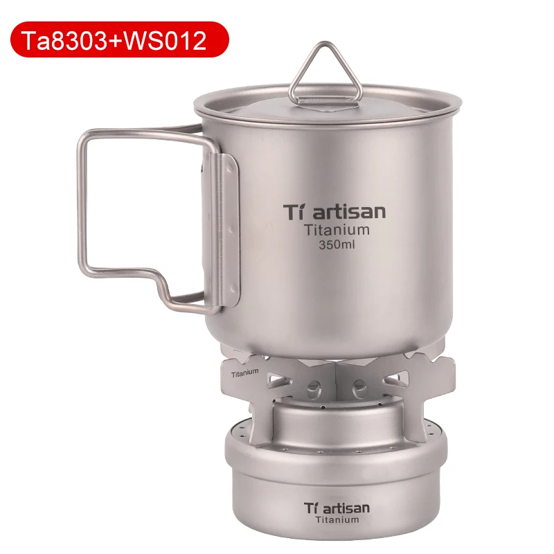 Tiartisan новейшая туристическая титановая спиртовая плита и кружка набор 350 мл/550 мл
