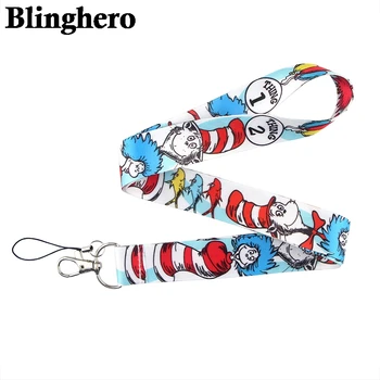 

CA419 Wholesale 20pcs/lot Dr.Seuss Lanyard Keychain Lanyards for Keys Badge ID Mobile Phone Rope Neck Straps Accessories Gifts