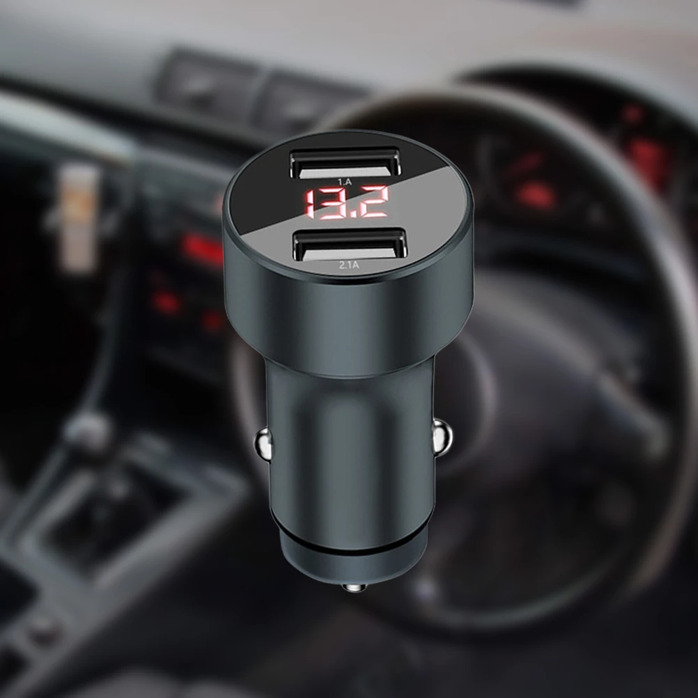 1 шт. DC12-24V зарядное устройство 11 Вт 5 В/3.4A Переходник USB для зарядки в машине цинковый сплав Простота в использовании многофункциональное двойное зарядное устройство для использования в автомобиле