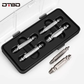 4pcs Damaged Screw Extractor Drill Bits Guide Set Broken Speed Out Easy out Bolt Stud Stripped Screw Remover Tool 5pcs screw extractor drill bits guide set broken damaged screw remover double ended stripped screw extractor set h s s 4341
