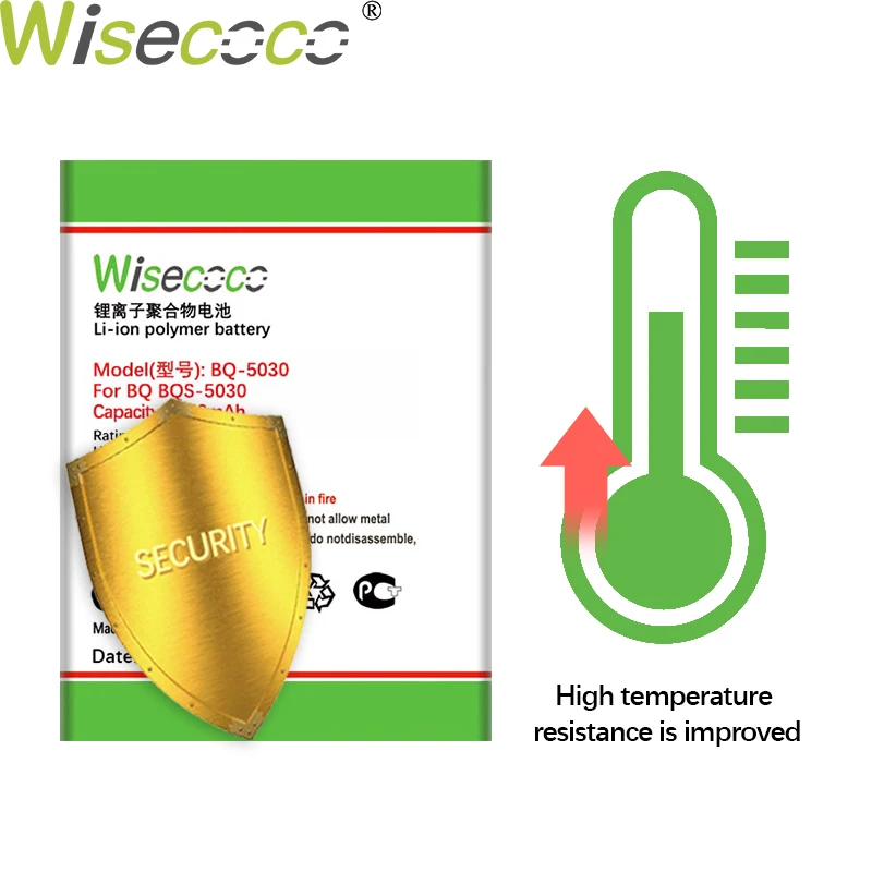 Батарея Wisecoco BQ5035 3350 мАч для BQ BQS 5035 сменная батарея телефона с номером