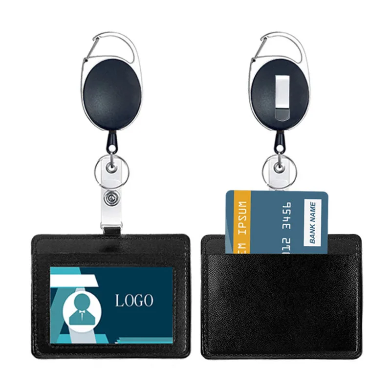 

1 Set Business Retractable ID Card Holder Desk Accessories Photocard Holder Keychain Office Supplies Stationery Holder Cards