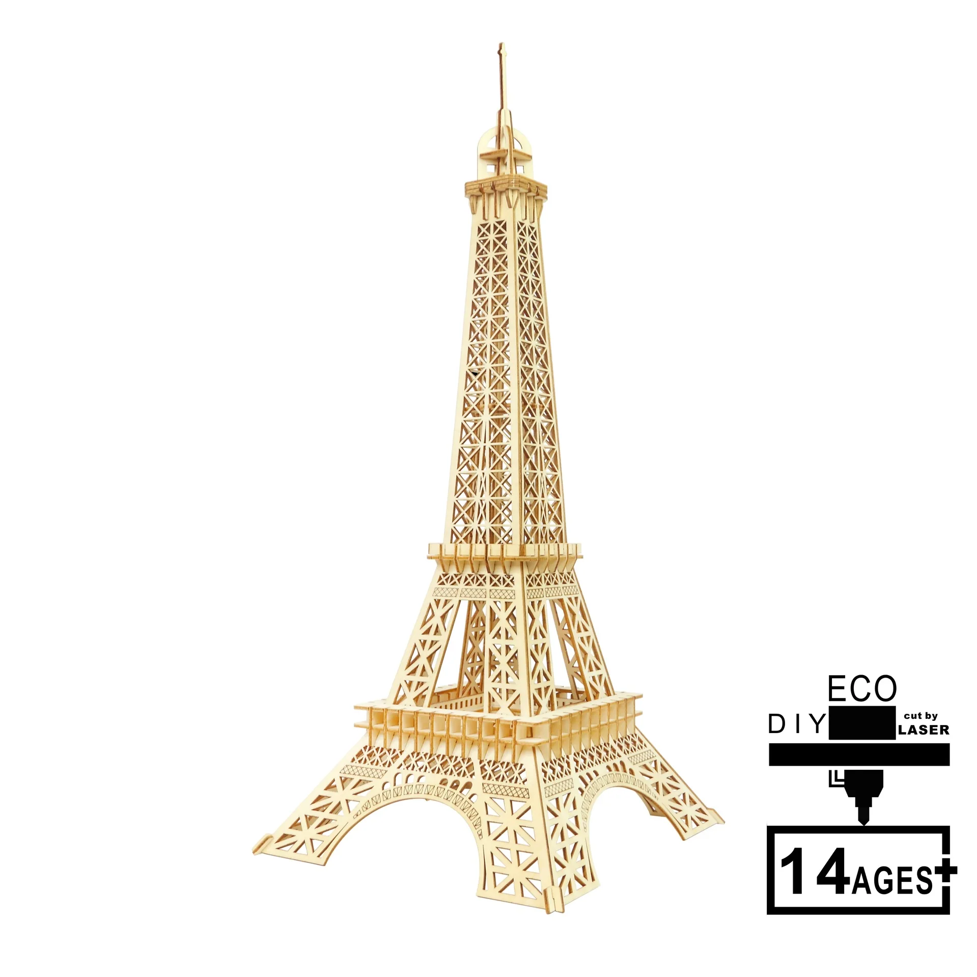 

Little Paris Iron Tower-Boxed Cross Border for 3D Wooden Model 3D Puzzle Model Jigsaw Puzzle Laser DIY