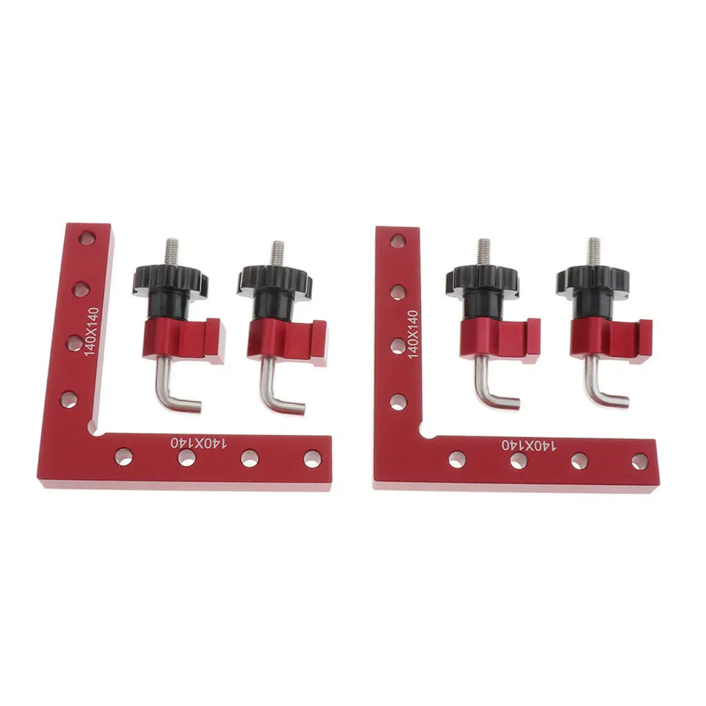 

2PCS Corner Clamping Rulers Fixture Accessories L-Square Clamp Square Woodworking 90 Degree SAE Angle Ruler Aluminium Alloy