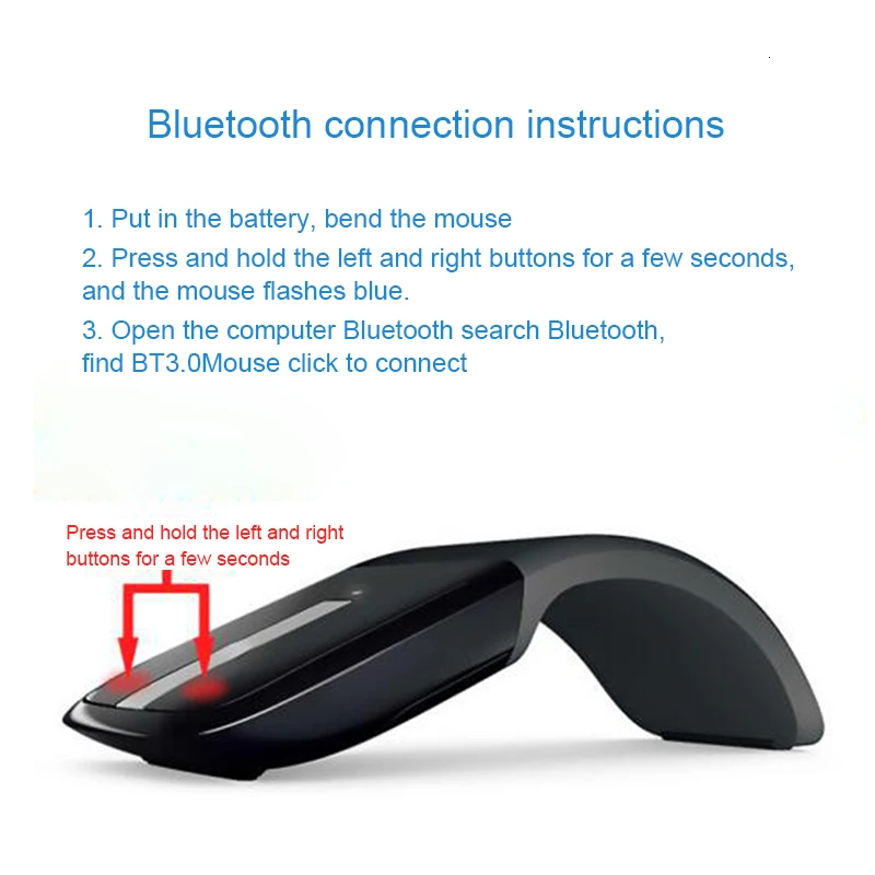 Беспроводная компьютерная мышь Bluetooth Arc Touch эргономичная оптическая 3D Mause 1200