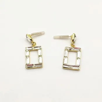 

New arrival! 38x15mm 30pcs Zinc Alloy/Glass Ear Stud for Earrings DIY making parts,Jewelry Accessories Findings & Components