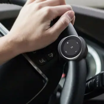 

New Car Wireless Bluetooth Button Controller For MP3 Music Play Control Steering Wheel Remote Control Separately Holder
