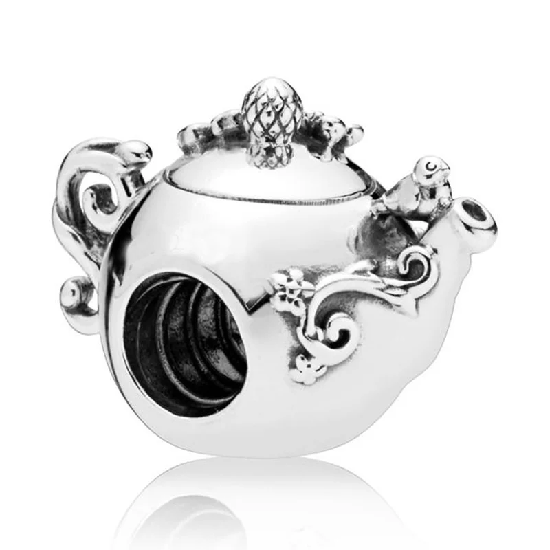 Brilliant Bow Enchanted Tea Pot Signature Scent Playing Cards Charms Fit Pandora Bracelet 925 Sterling Silver Bead DIY Jewelry - Цвет: 3