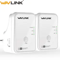 1 пара Wavlink AV500 сетевой адаптер Powerline RJ45 500Mbs комплект линий электропередач адаптера Ethernet IPTV HomePlug AV Plug and Play EU/US