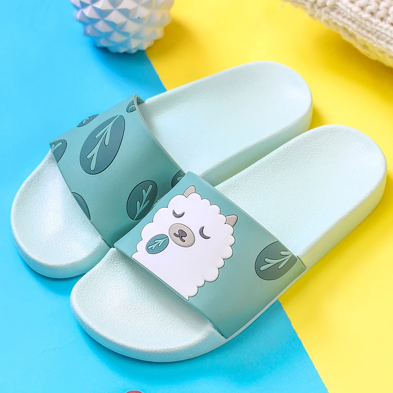 

Women Slide Sandals Slides Cartoon Giraffe Penguin Sheep Summer Slippers Women Flip Flops Beach Slides