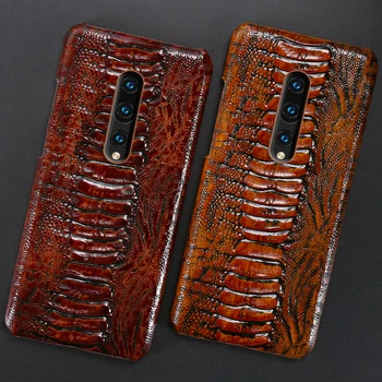 

Genuine Leather Case For Oneplus 8 Pro Cases Cowhide Ostrich Foot case For oneplus 7Pro 6 6T 5 5T 3 3T Shockproof Phone cover