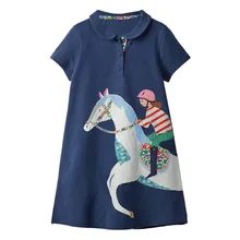 Летнее платье для девочек; хлопковое платье принцессы