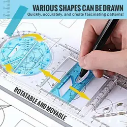 Règle de dessin multifonction pour étudiants, règles d'enseignement, de mesure géométrique, de dessin, de bricolage, livraison directe 