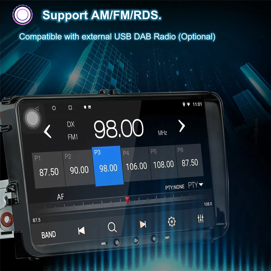 Android 8.1автомобильный gps навигатор сенсорный экран HD BT 2G DDR3 для VW Golf MK5 MK6 Touran Seat Sharan