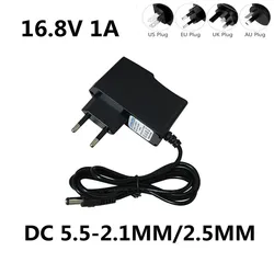 Adaptador de pared para pistola de masaje, cargador estándar de 16,8 V, 1A, enchufe para UE, EE. UU., Reino Unido, AU