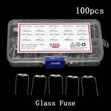 

100pcs 3.6*10mm 250V Double Iron Cap Axial Slow Glass Fuse With Lead Wire 0.5A 1A 2A 3A 3.15A 4A 5A 6.3A 8A 10A Fuse 10Kinds