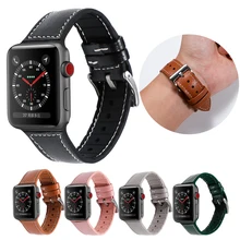 Essidi For Apple Watch Series 5 4 3 2 1 Leather Band Premium Smart Wrist Bracelet Strap Buckle For Iwatch 38 40 42 44MM Loop