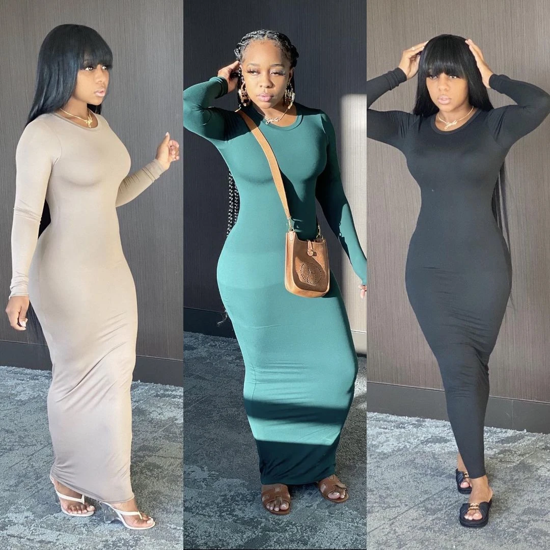 bodycon midi maxi dress