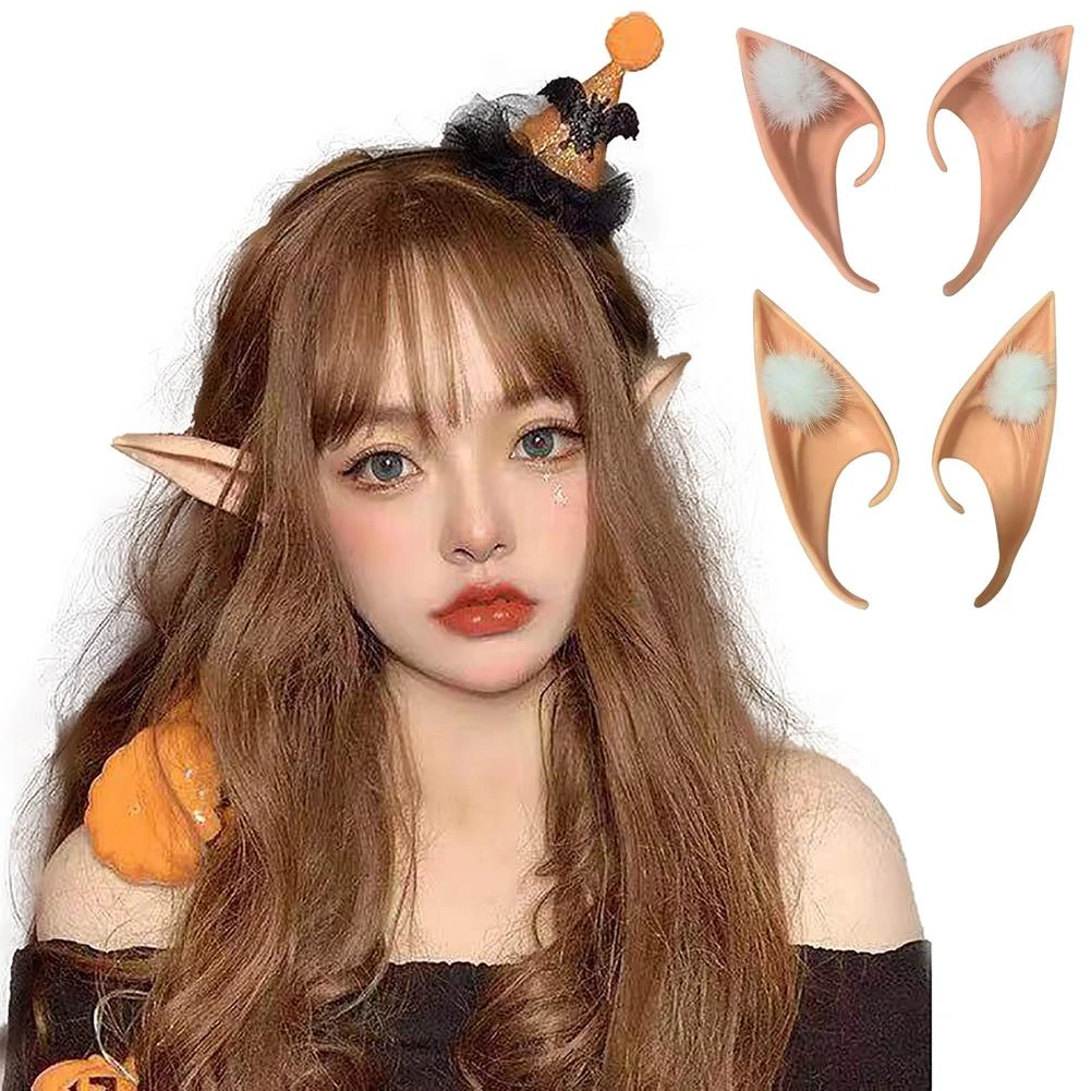 Elf Ears Fairy Pixie Latex Fake Ears Hobbit Halloween Cosplay Fancy