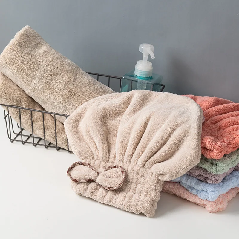 

Шапочка для душа из кораллового флиса, 25 х30 см, 2021